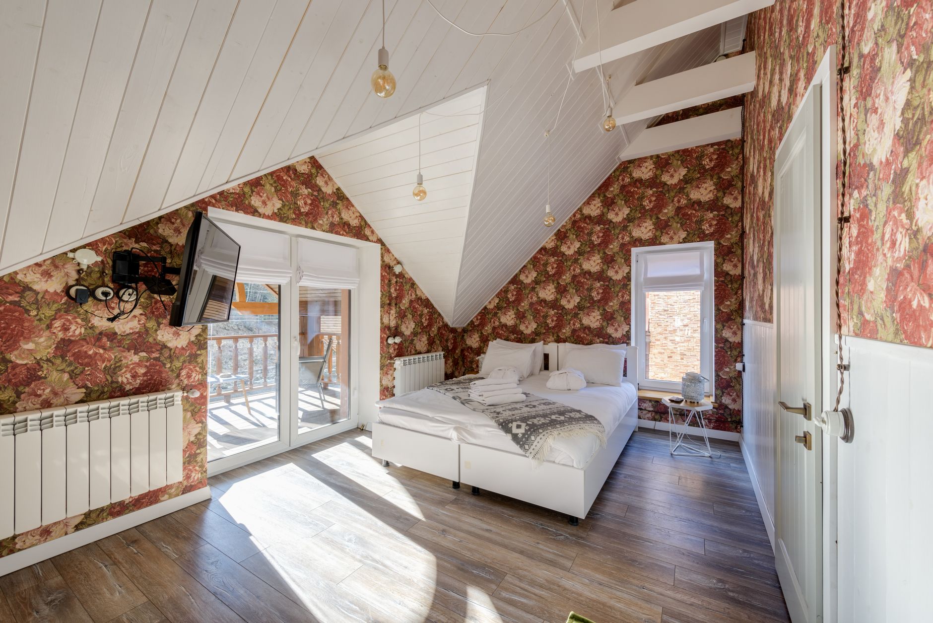 papier peint floral chambre